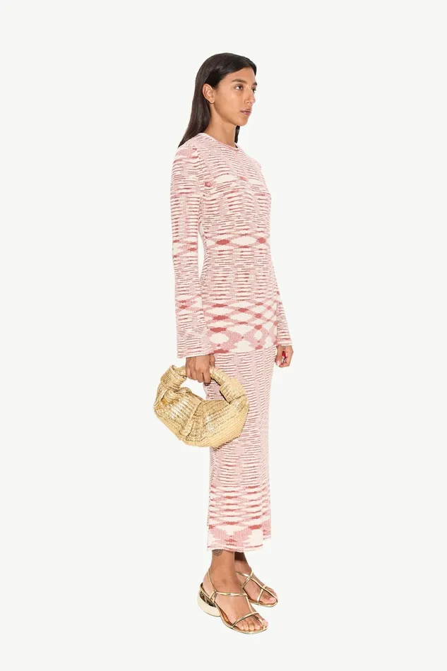 Simon Miller Knitwear Axon Knit Dress In RustRice Flour Multi Cotton 8211 Women