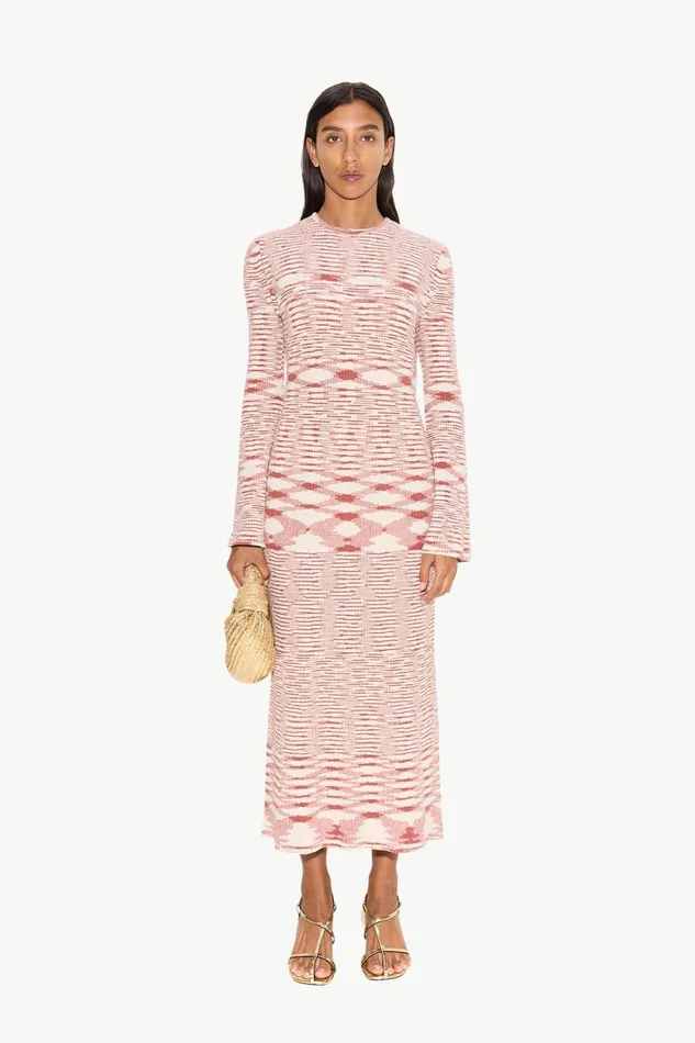 Simon Miller Knitwear Axon Knit Dress In RustRice Flour Multi Cotton 8211 Women