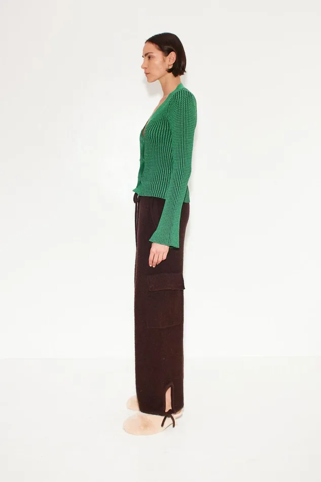 Simon Miller Knitwear Peep Textured Knit Cardigan In Gummy Green 8211 Women Simon Miller Knitwear Peep Textured Knit Cardigan In Gummy Green 8211 Women