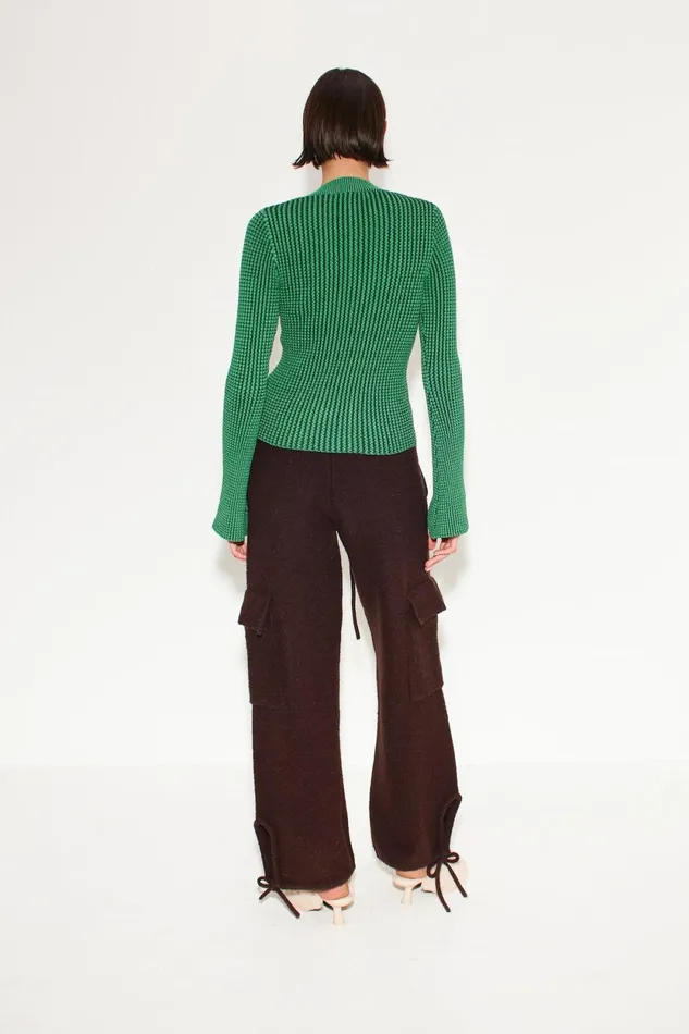 Simon Miller Knitwear Peep Textured Knit Cardigan In Gummy Green 8211 Women Simon Miller Knitwear Peep Textured Knit Cardigan In Gummy Green 8211 Women