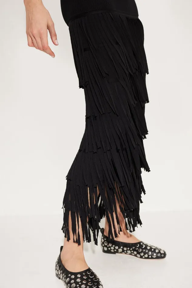 Simon Miller Knitwear Za Za Fringe Dress In Black 8211 Women