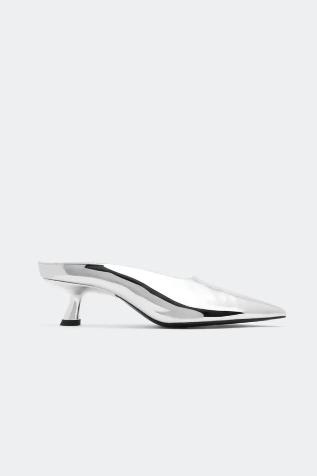 Simon Miller Mules Chrome Pointed Gala Mule In Silver 8211 Women