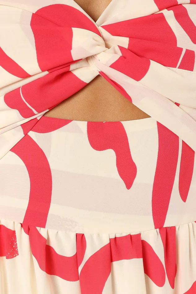 Sitara Strapless Midi Dress 8211 White Red White Red Women Dresses petalandpup