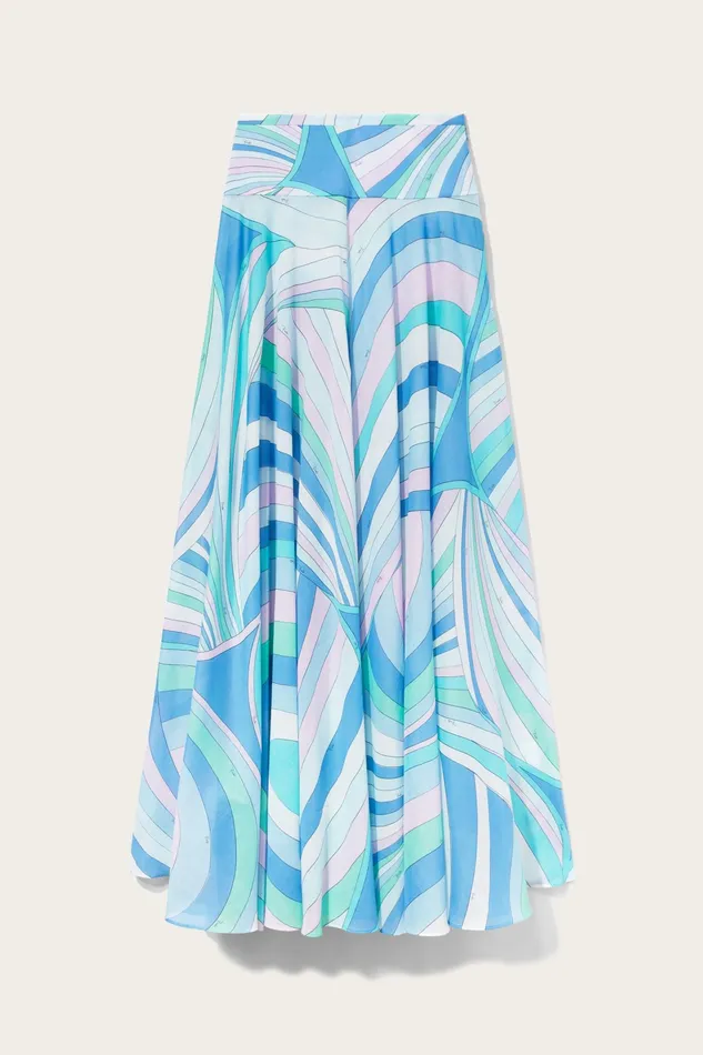 Skirts Women PUCCI IridePrint Cotton Long Skirt