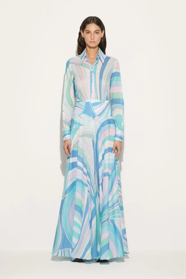 Skirts Women PUCCI IridePrint Cotton Long Skirt