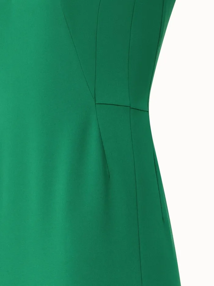 Sleeveless Silk Evening Dress Leaf Women Akris Dresses