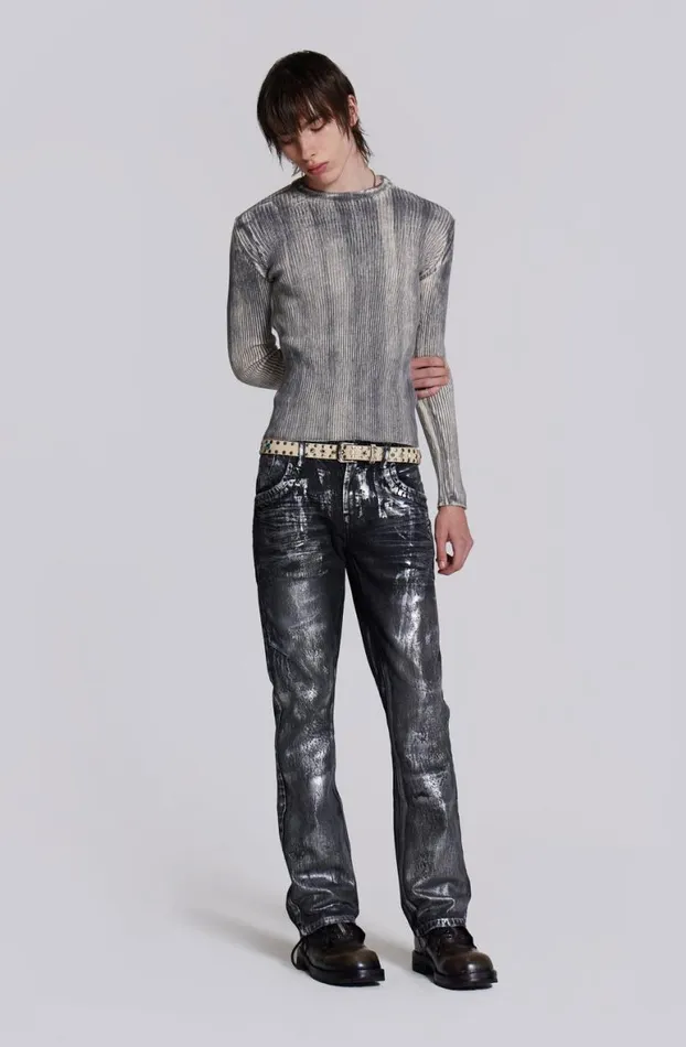 SlimStraight Jeans Men Jaded London Gunmetal Reed Jeans