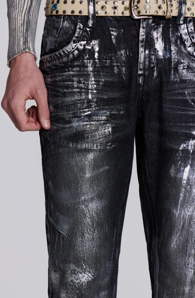 SlimStraight Jeans Men Jaded London Gunmetal Reed Jeans