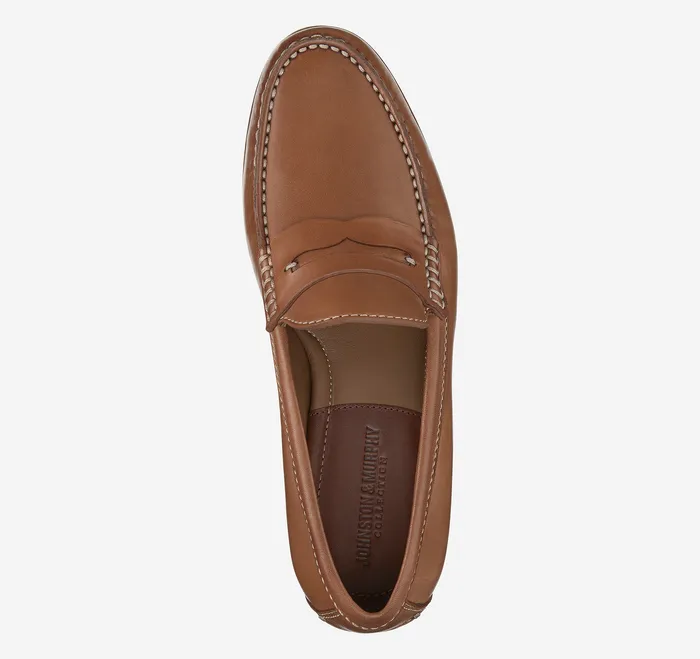 SlipOns and Loafers Men Johnston and Murphy Baldwin Penny Loafer Cognac Sheepskin