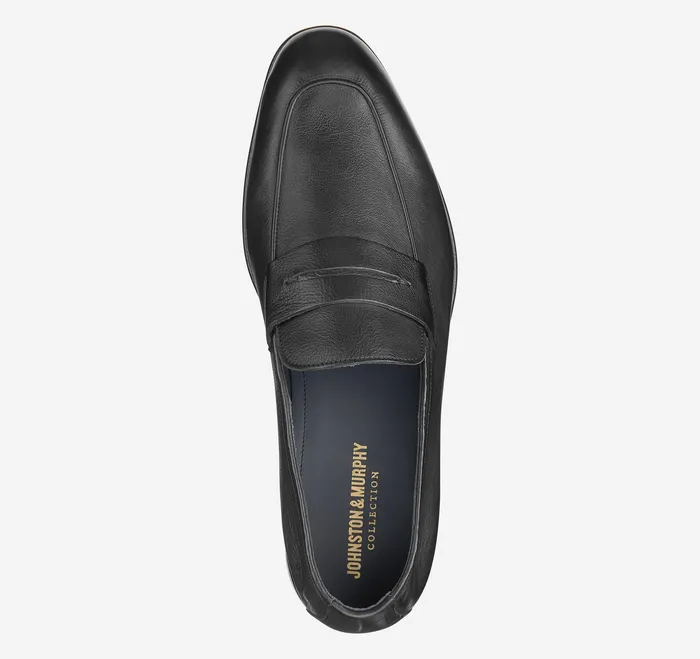 SlipOns and Loafers Men Johnston and Murphy Taylor Penny Loafer Black Italian Calfskin