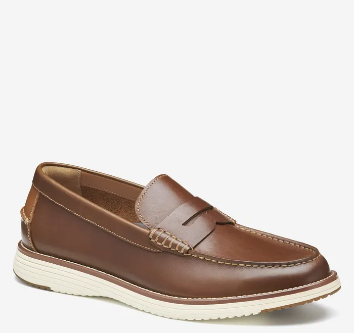 SlipOns and Loafers Upton Penny Loafer Tan Full Grain 8211 Johnston and Murphy Men