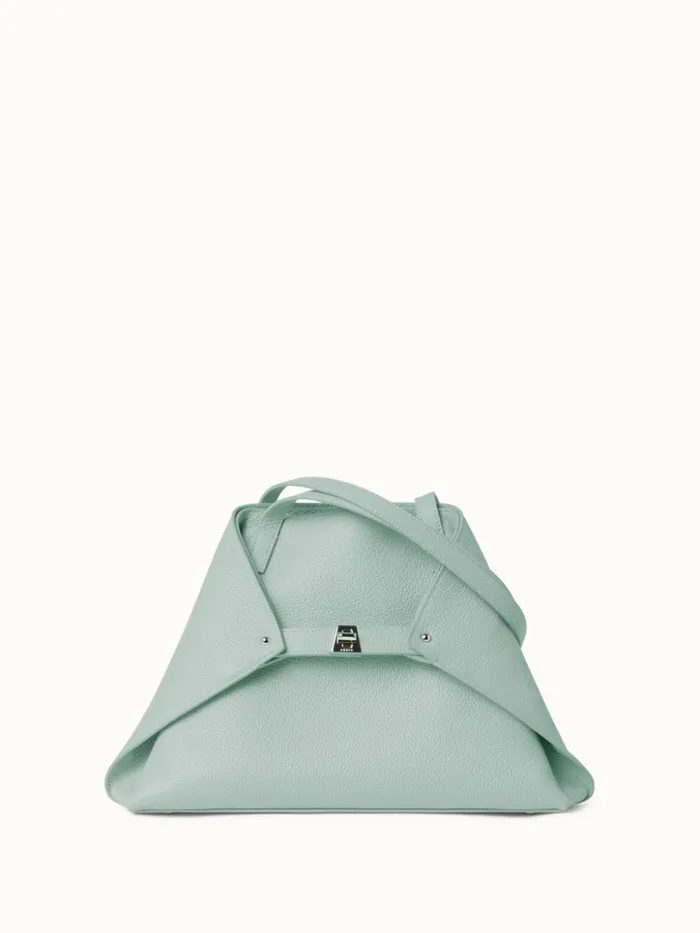 Small Ai Shoulder Bag In Calf Leather Mint Women Akris Tote Bags
