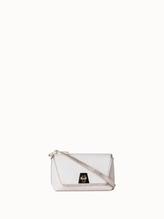 Small Anouk Day Bag In Raffia Ecrustucco Women Akris Shoulder Bags