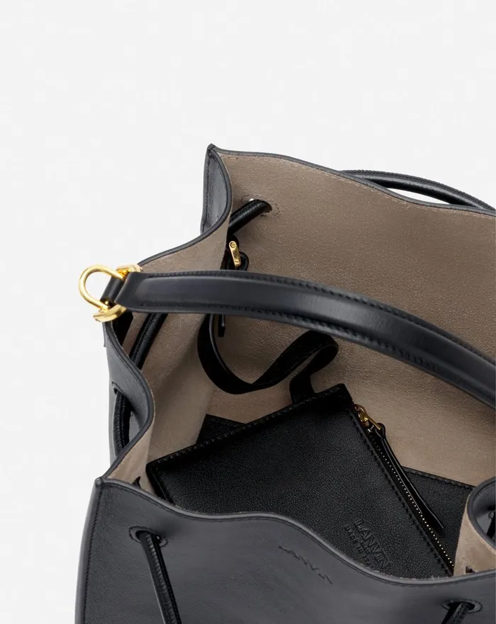 Small Leather Sequence By Lanvin Handbag Black Women Lanvin Crossbody Bags and Shoulder Bags