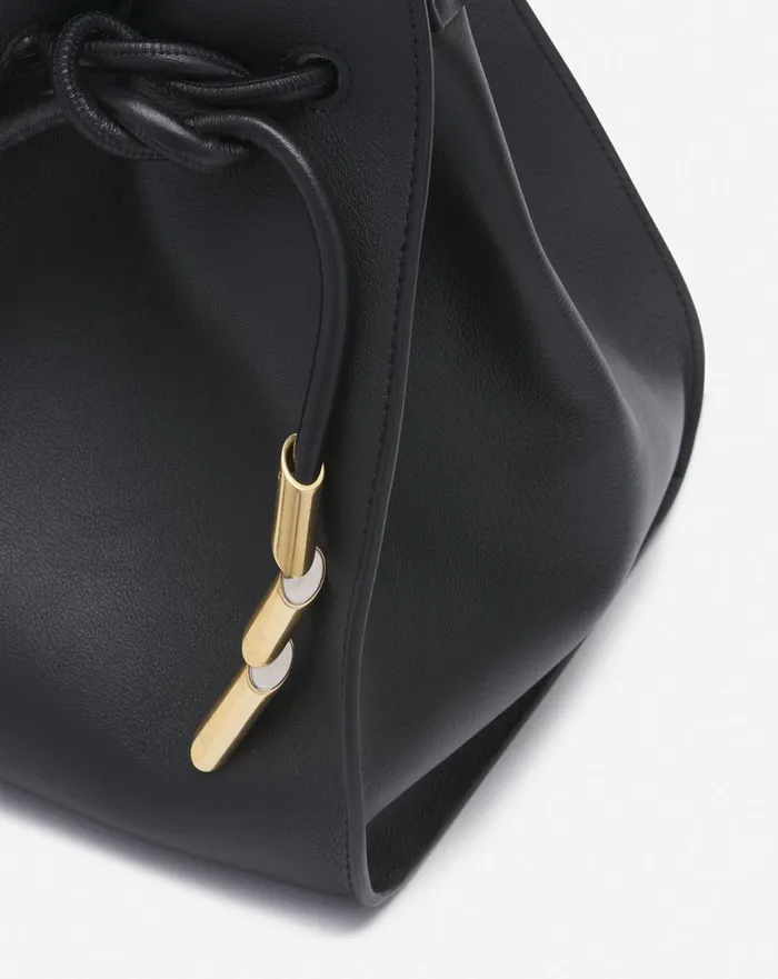 Small Leather Sequence By Lanvin Handbag Black Women Lanvin Crossbody Bags and Shoulder Bags