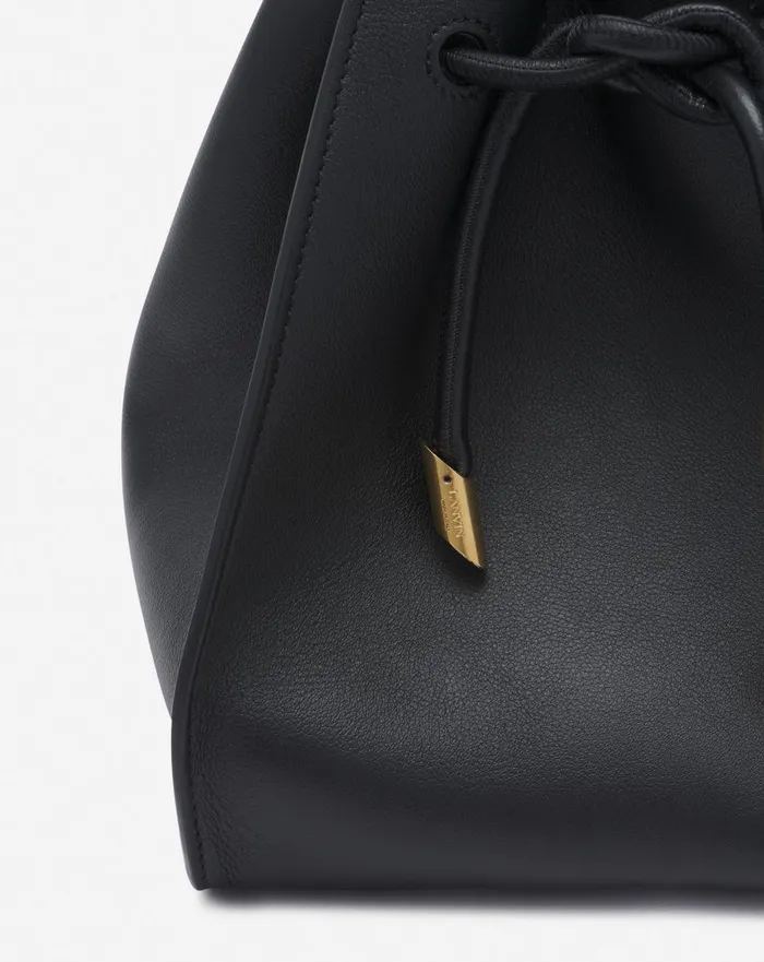 Small Leather Sequence By Lanvin Handbag Black Women Lanvin Crossbody Bags and Shoulder Bags
