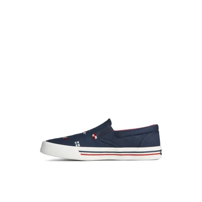 Sneakers Men Sperry Striper II Nautical Slip On Sneaker Navy
