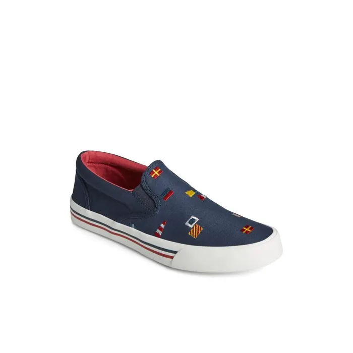Sneakers Men Sperry Striper II Nautical Slip On Sneaker Navy