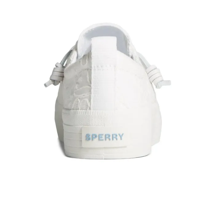 Sneakers Women Sperry Crest Vibe Platform Lace Platform Sneaker White Textile Textured