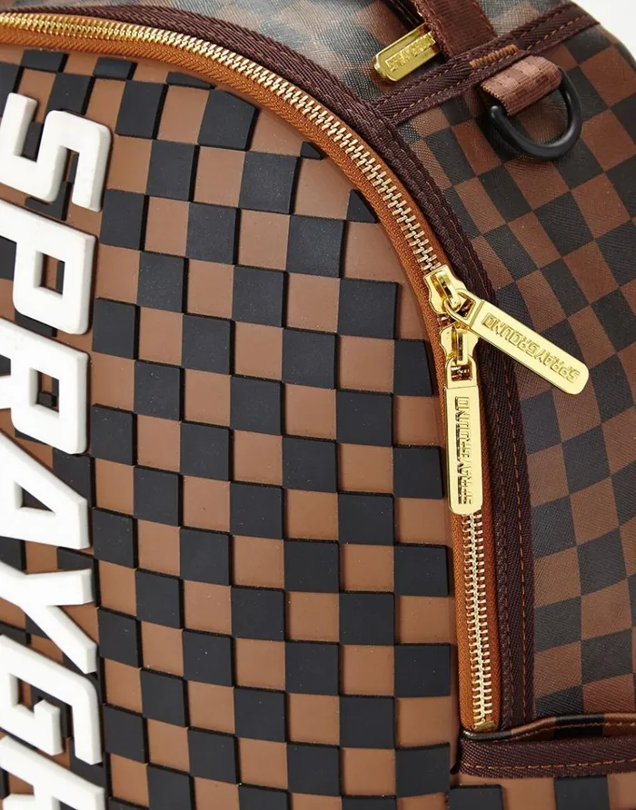 SPRAYGROUND Backpacks 3D MOLDED RUBBER CHECKERED LOGO 8211 Universal SPRAYGROUND Backpacks 3D MOLDED RUBBER CHECKERED LOGO 8211 Universal