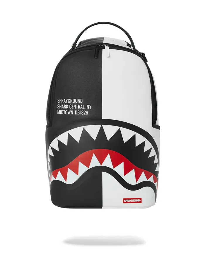 SPRAYGROUND Backpacks SHARK CENTRAL SPLIT BACKPACK BLKWHT DLXV 8211 Universal