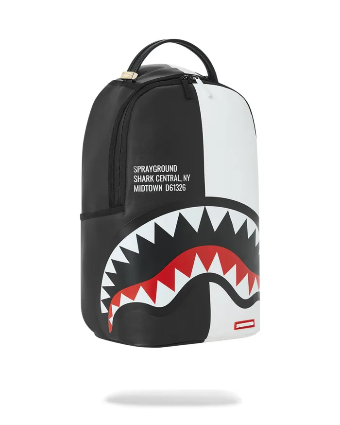 SPRAYGROUND Backpacks SHARK CENTRAL SPLIT BACKPACK BLKWHT DLXV 8211 Universal SPRAYGROUND Backpacks SHARK CENTRAL SPLIT BACKPACK BLKWHT DLXV 8211 Universal