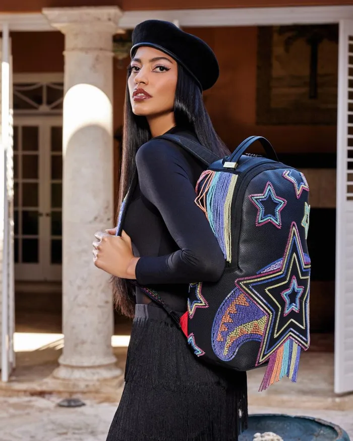 SPRAYGROUND Backpacks STAR RACER AI7 SANDFLOWER COLLAB BEADED BACKPACK 8211 Universal