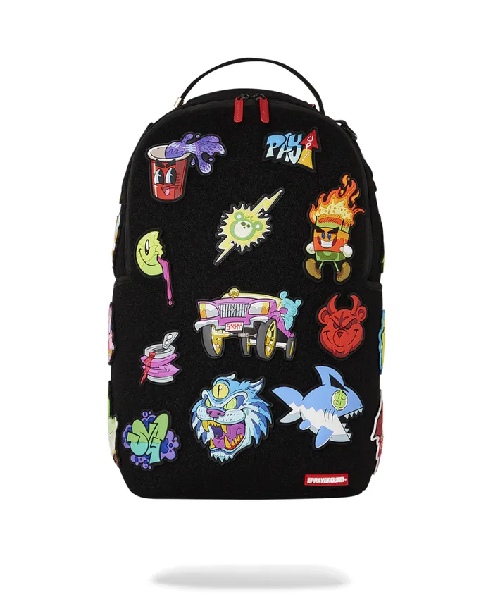 SPRAYGROUND Backpacks TRANCE PARTY PATCHES BACKPACK 23 VELCRO REMOVABLE PATCHES 8211 Universal