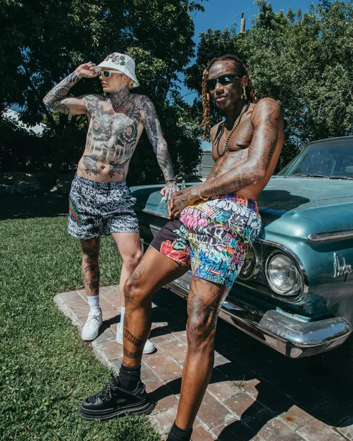 SPRAYGROUND Swimwear HALF GRAFF SHOTO SWIM TRUNKS 8211 Universal SPRAYGROUND Swimwear HALF GRAFF SHOTO SWIM TRUNKS 8211 Universal