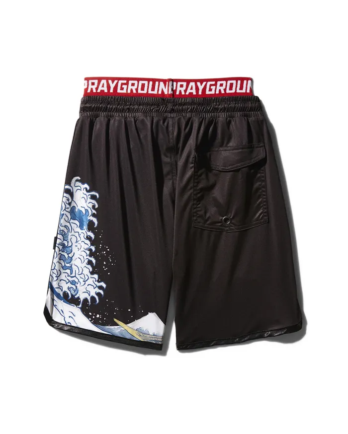 SPRAYGROUND Swimwear KIDS JAPAN WAVE SWIM TRUNKS BLACK 8211 Universal SPRAYGROUND Swimwear KIDS JAPAN WAVE SWIM TRUNKS BLACK 8211 Universal