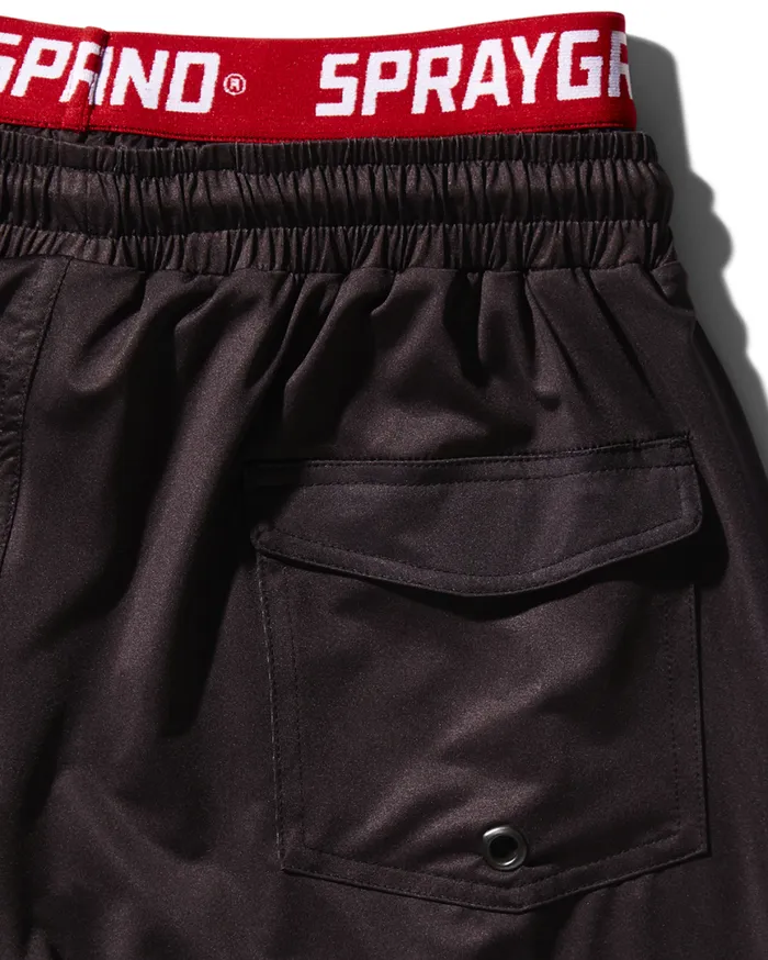 SPRAYGROUND Swimwear PATCH ALLIN CORTO SWIM TRUNKS BLACK 8211 Universal SPRAYGROUND Swimwear PATCH ALLIN CORTO SWIM TRUNKS BLACK 8211 Universal
