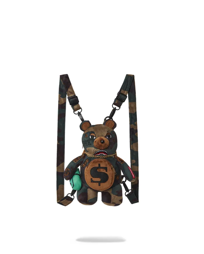 SPRAYGROUND Teddy Bear Backpacks BEARCUB BACKPACK 8211 CAMOCHECK MONEYBEAR 8211 Universal