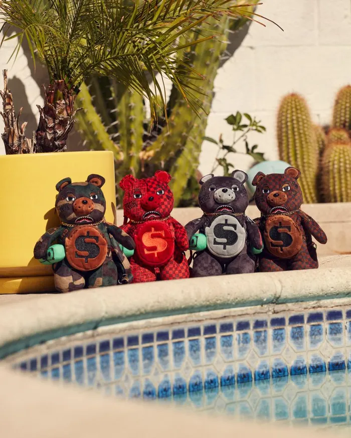 SPRAYGROUND Teddy Bear Backpacks BEARCUB BACKPACK 8211 CAMOCHECK MONEYBEAR 8211 Universal SPRAYGROUND Teddy Bear Backpacks BEARCUB BACKPACK 8211 CAMOCHECK MONEYBEAR 8211 Universal