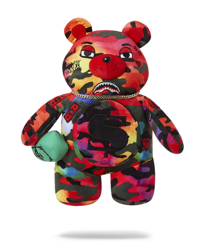 SPRAYGROUND Teddy Bear Backpacks CAMOBURST MONEYBEAR TEDDYBEAR BACKPACK 8211 Universal