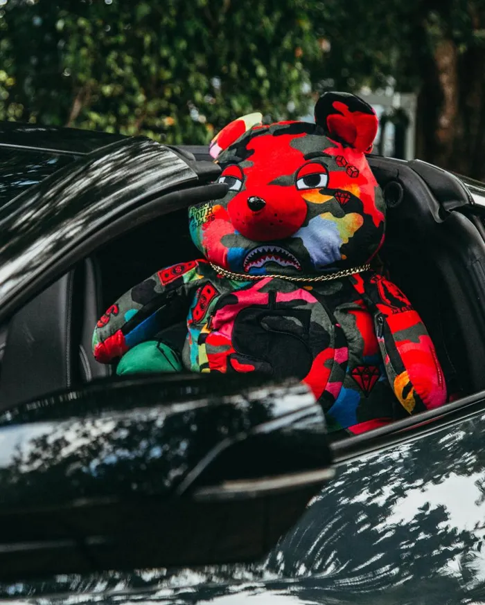 SPRAYGROUND Teddy Bear Backpacks CAMOBURST MONEYBEAR TEDDYBEAR BACKPACK 8211 Universal