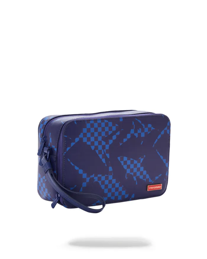 SPRAYGROUND Toiletries Aka Money Bags SHARK CHECK BLUE TOILETRY 8211 Universal SPRAYGROUND Toiletries Aka Money Bags SHARK CHECK BLUE TOILETRY 8211 Universal