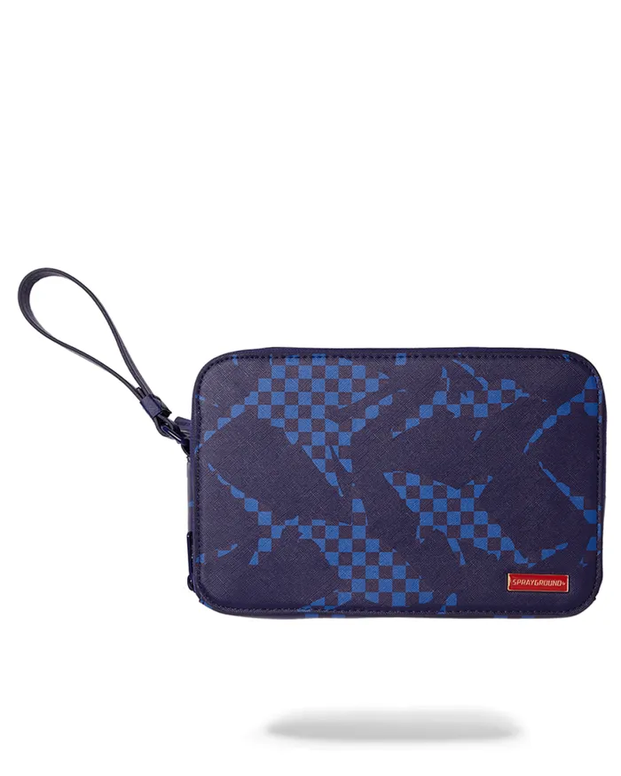 SPRAYGROUND Toiletries Aka Money Bags SHARK CHECK BLUE TOILETRY 8211 Universal SPRAYGROUND Toiletries Aka Money Bags SHARK CHECK BLUE TOILETRY 8211 Universal
