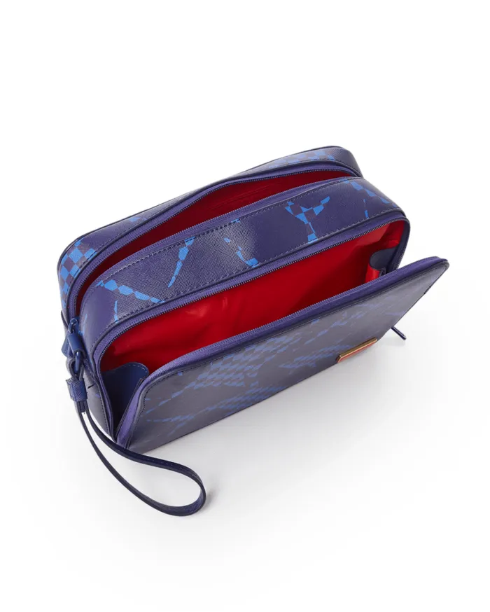 SPRAYGROUND Toiletries Aka Money Bags SHARK CHECK BLUE TOILETRY 8211 Universal SPRAYGROUND Toiletries Aka Money Bags SHARK CHECK BLUE TOILETRY 8211 Universal