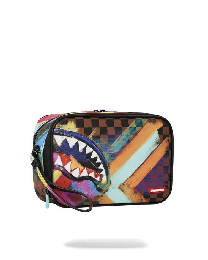 SPRAYGROUND Toiletries Aka Money Bags SHARKS IN PARIS CITY STREAKS TOILETRY BAG 8211 Universal SPRAYGROUND Toiletries Aka Money Bags SHARKS IN PARIS CITY STREAKS TOILETRY BAG 8211 Universal