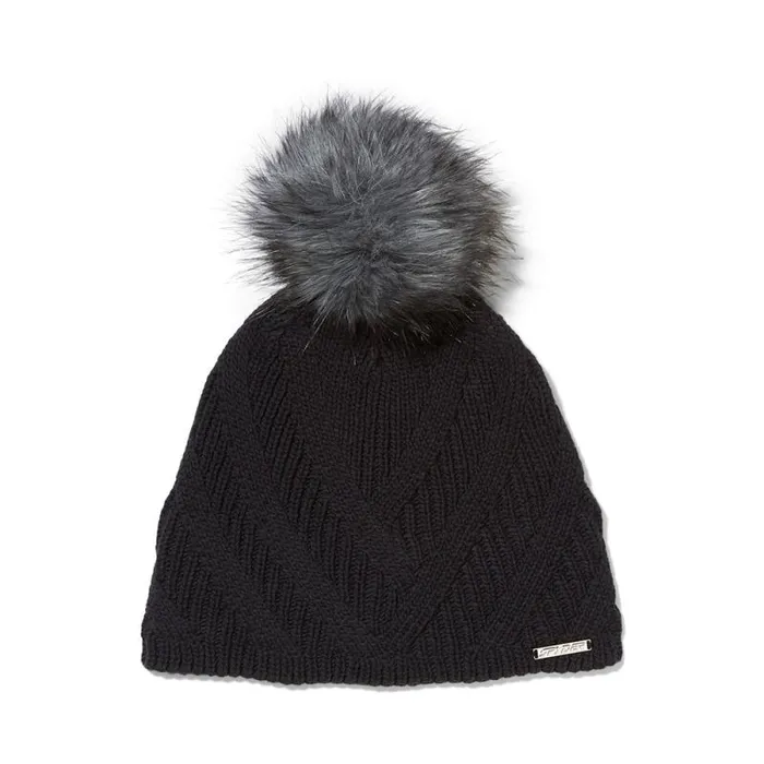 Spyder Hats Royal Pom Black 8211 Womens