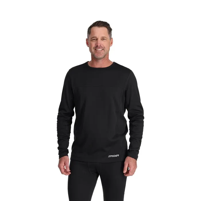 Spyder Layers Stretch Charger Crew Black 8211 Mens