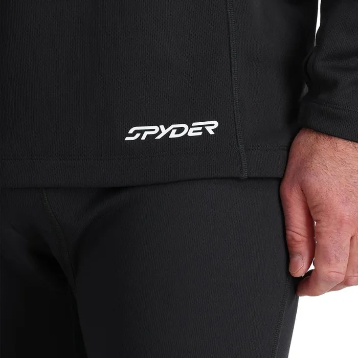 Spyder Layers Stretch Charger Crew Black 8211 Mens