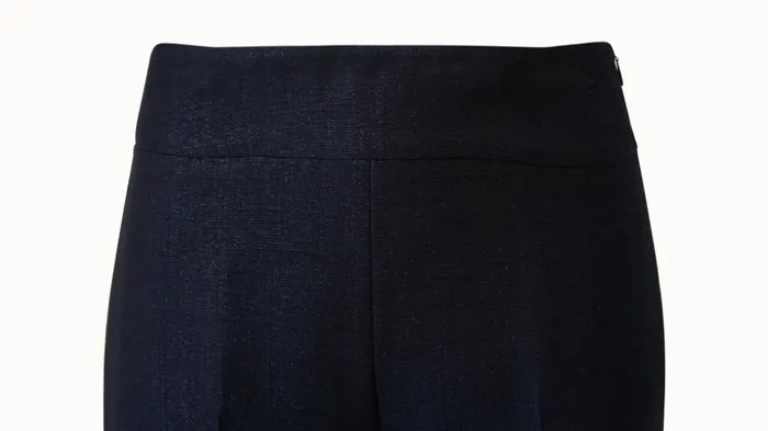 Straight Led Wool Lurex Pant Deep Blue Women Akris Pants