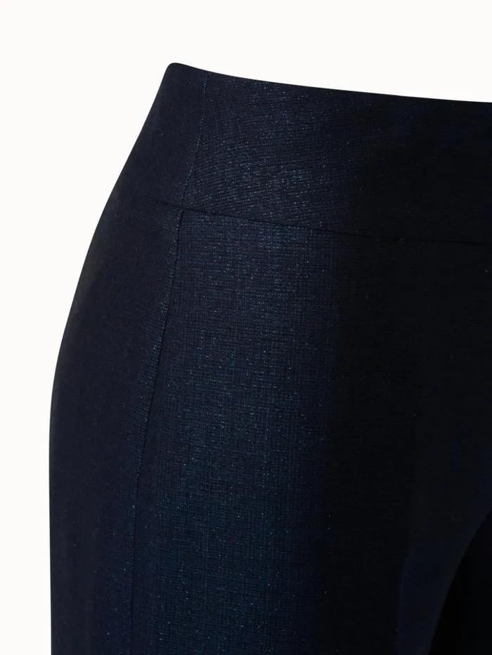 Straight Led Wool Lurex Pant Deep Blue Women Akris Pants