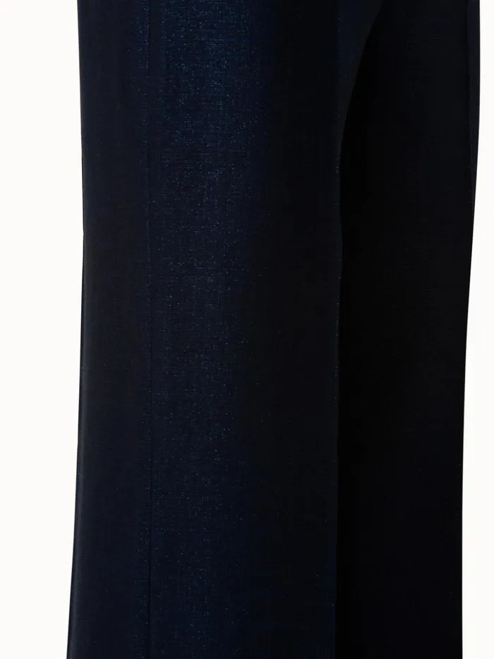 Straight Led Wool Lurex Pant Deep Blue Women Akris Pants