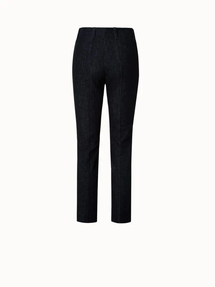 Stretch Denim Slim Pants Black Women Akris Pants