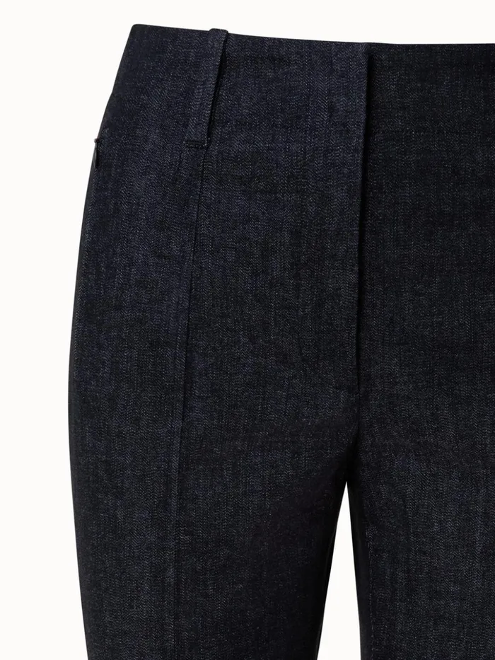 Stretch Denim Slim Pants Black Women Akris Pants
