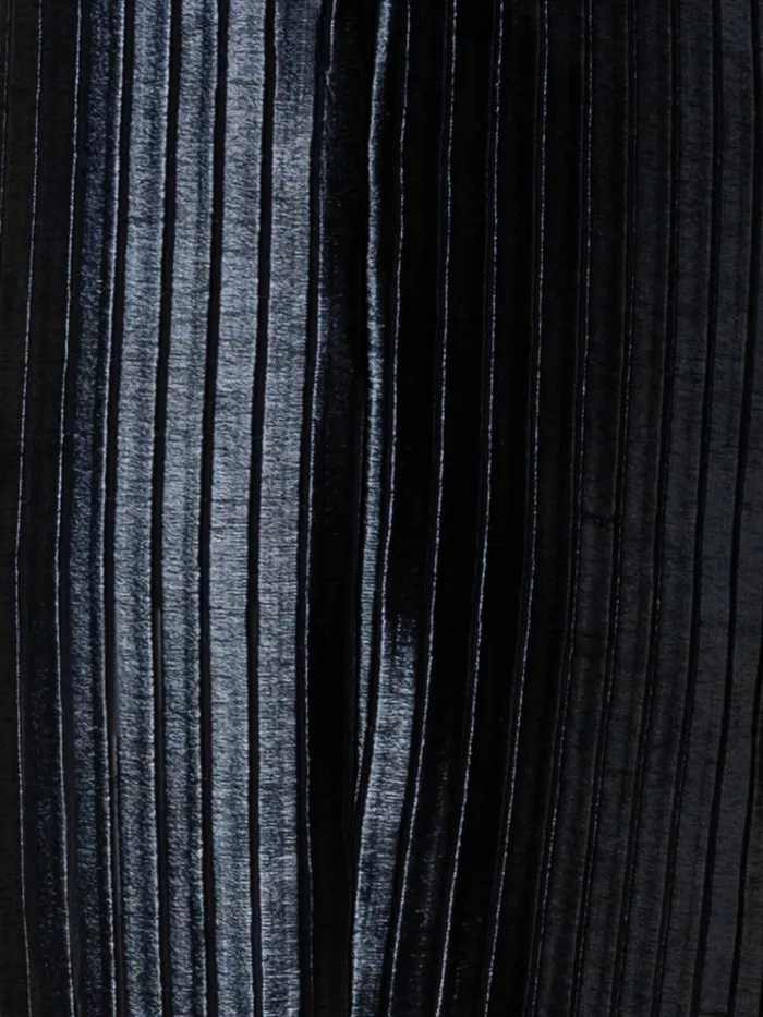 Striped Techno Embroidery Straight Leg Pants Black Women Akris Pants