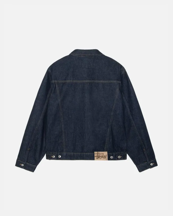 Stussy Denim TRUCKER JACKET DENIM Rinsed Indigo 8211 MenWomen