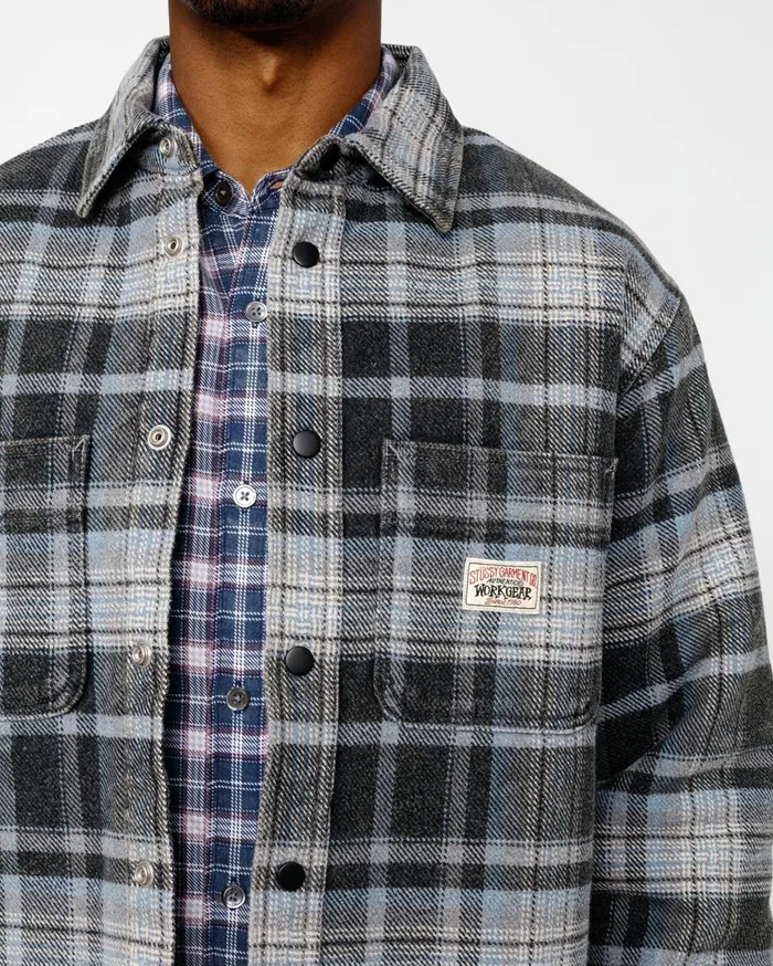 Stussy Outerwear HEAVY WASHED PLAID SHIRT 8211 MenWomen